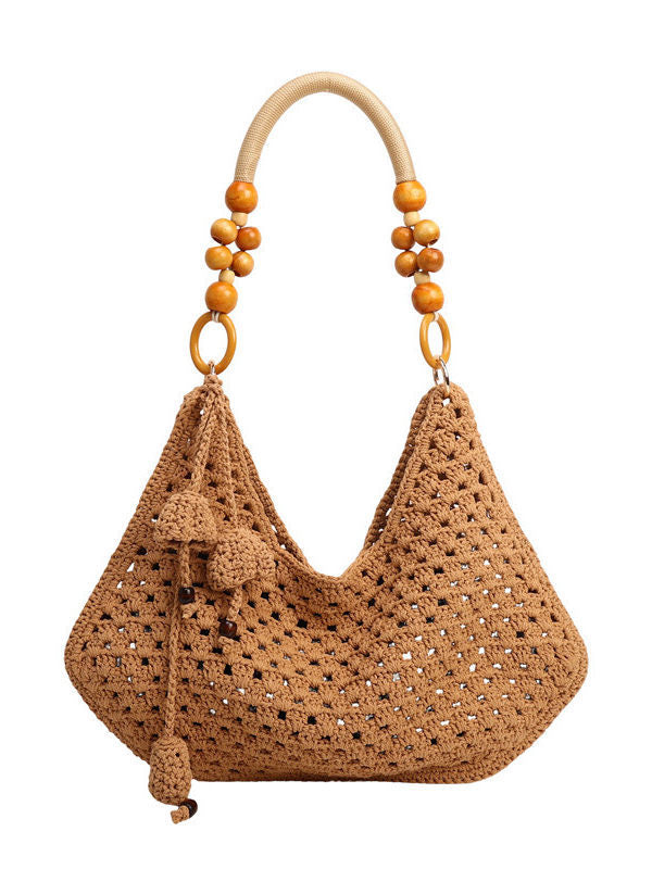 Women's Large Capacity Woven Western Style Vacation Beach Special Interest Light Bags