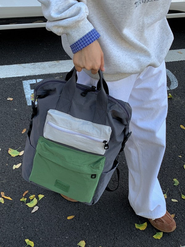 Women's Korean Style Good-looking Niche Contrast Color Atmosphere Lightweight Commuter Backpacks