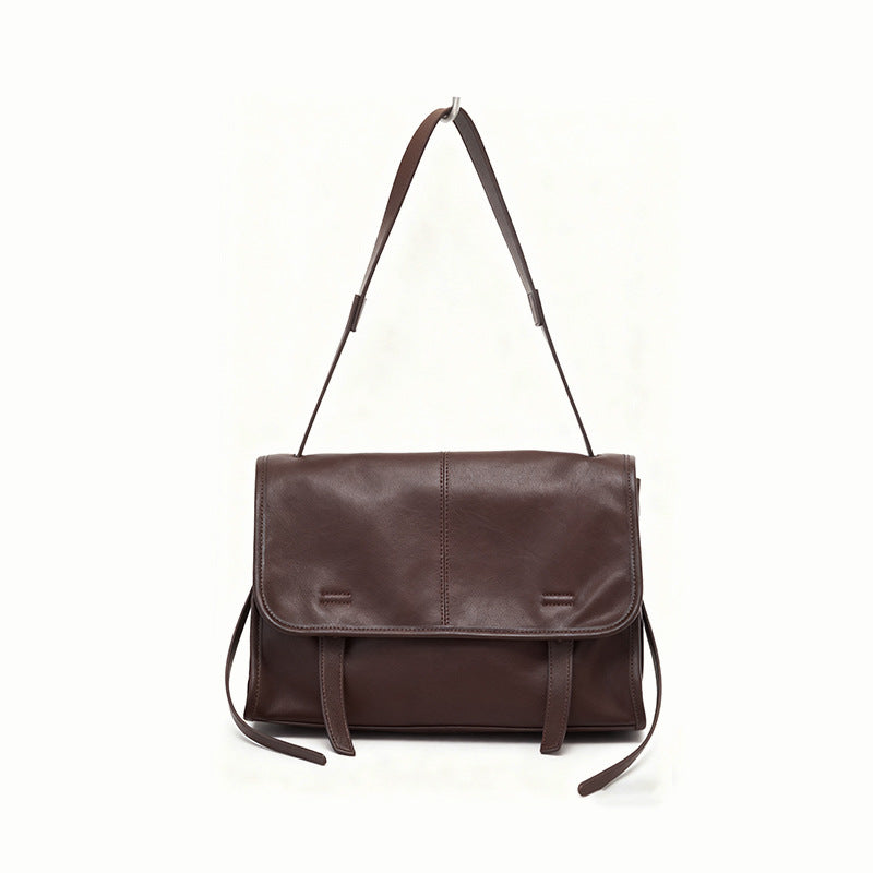 Women's Tanned Sheepskin High Sense Large Capacity Women's Shoulder Bag