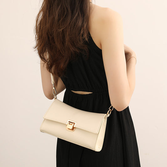 Style Retro Simple Baguette Underarm Design Women's Shoulder Bag