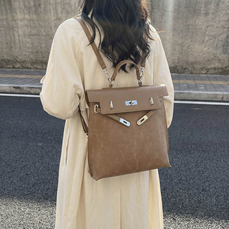 Attractive Women's Frosted Portable Autumn Vintage Travel Bags