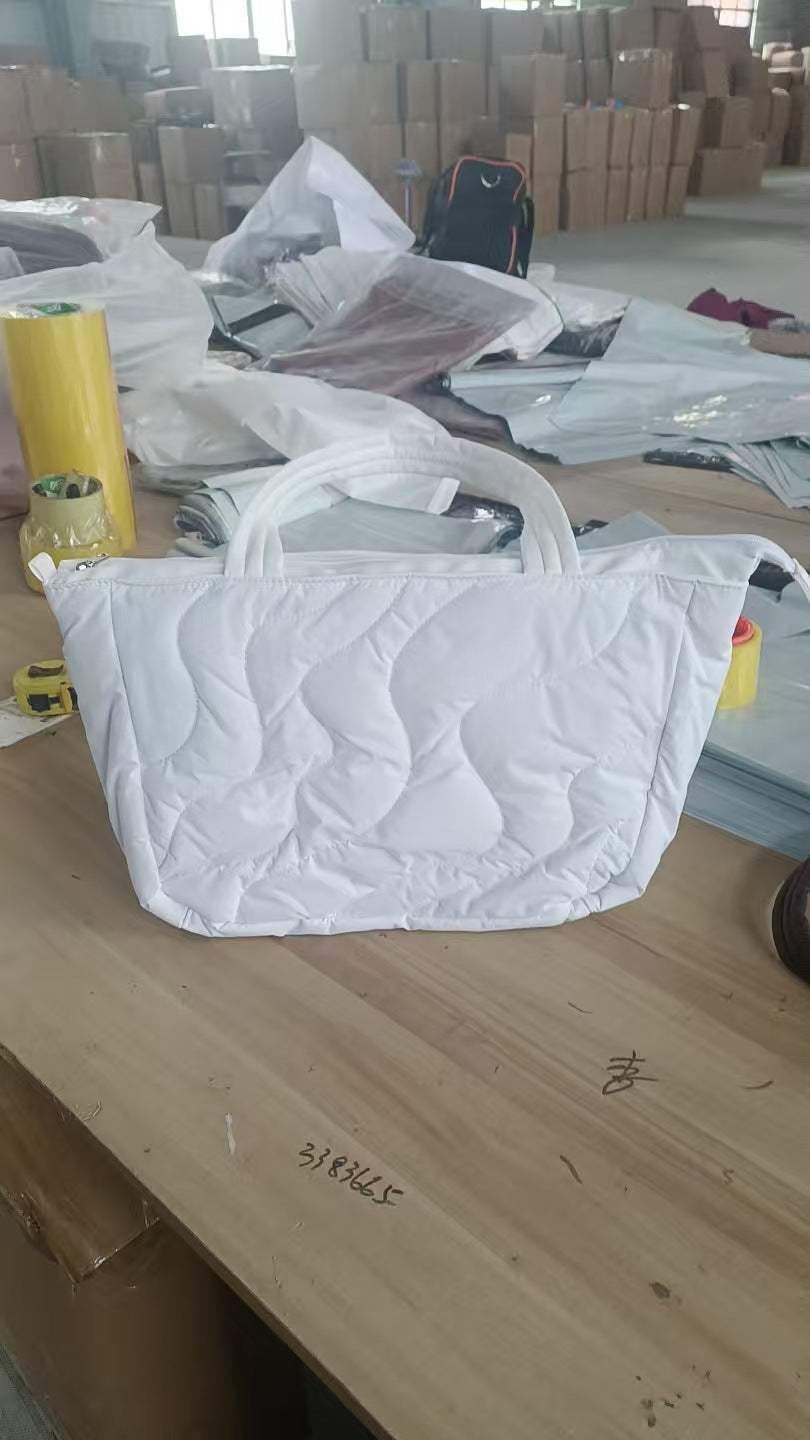 Simple Solid Color Large Capacity Totes Women's Messenger Bag