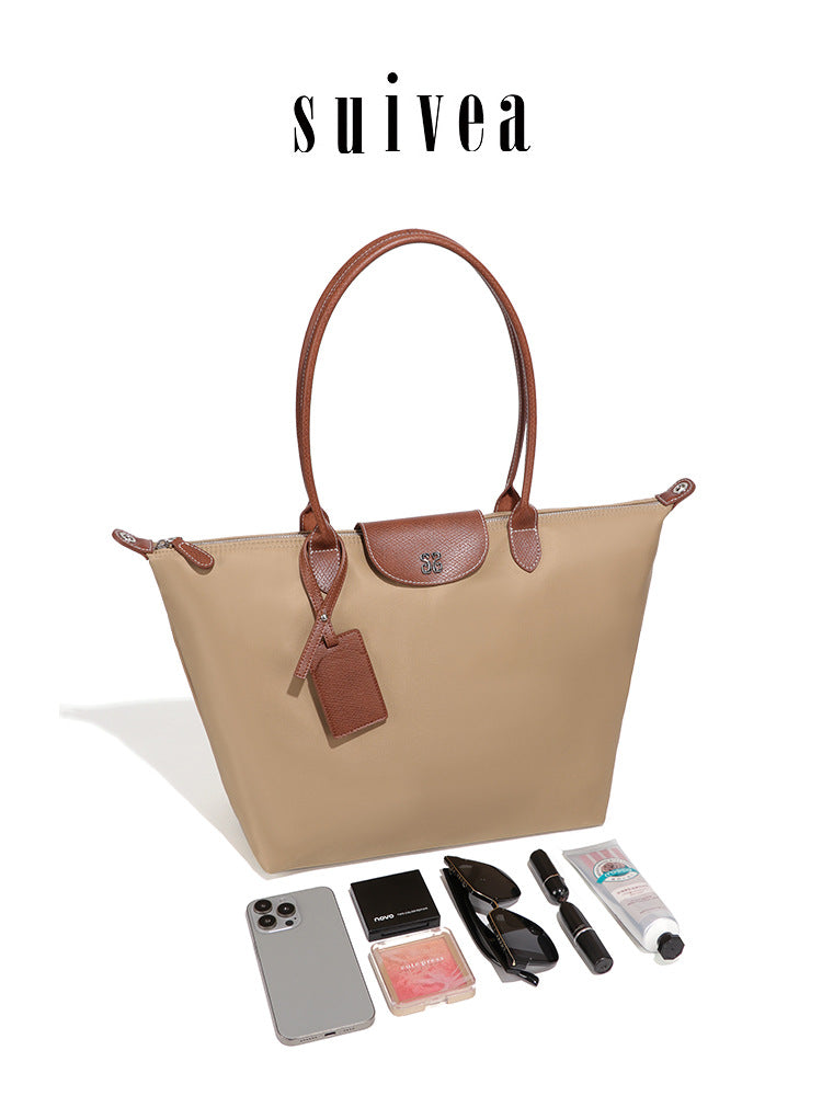 Nylon Large French Commuter Dumpling Capacity Oxford Tote Bag
