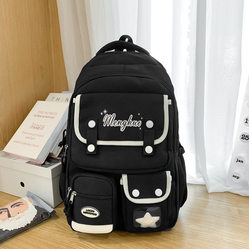 Soft Korean College Style Design Sense Female Junior High Leisure Backpack