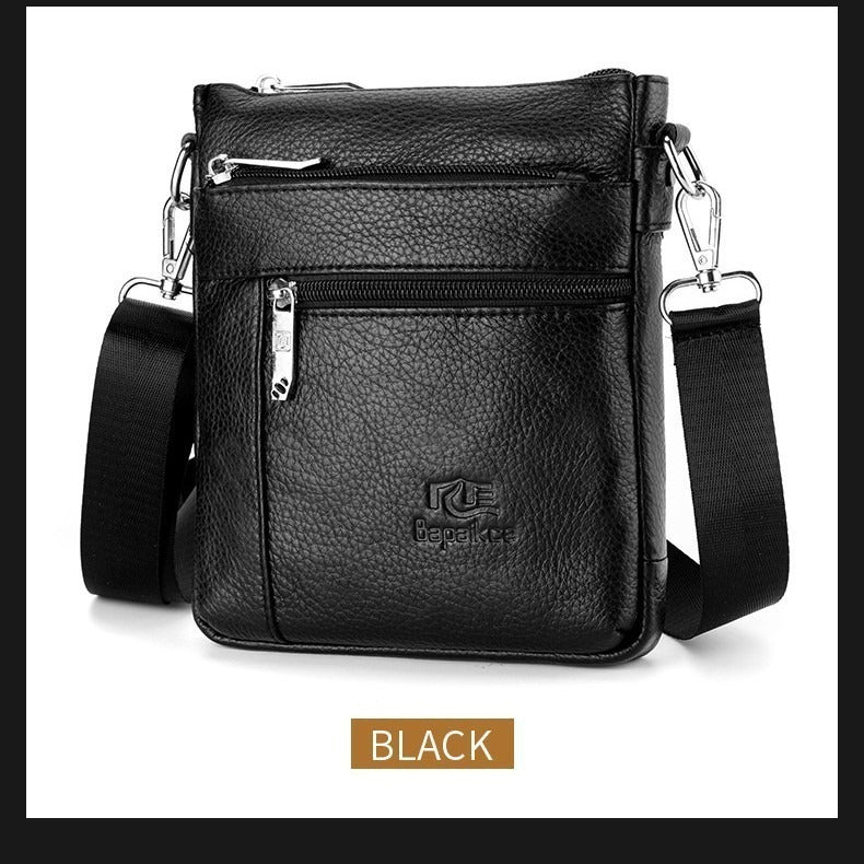 Men's Cowhide Leather High-grade Vertical Trendy Genuine Shoulder Bags