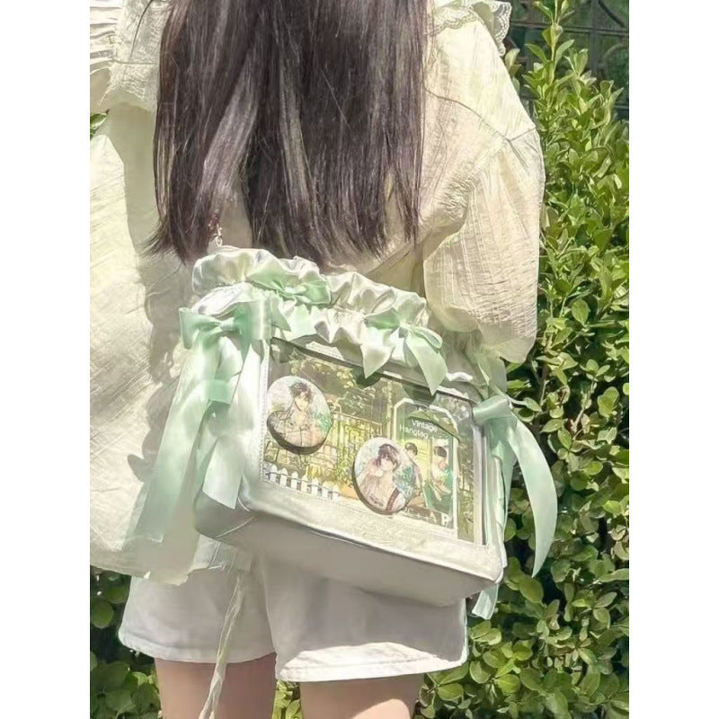 Portable Asian Culture Female Sheer Versatile Women's Shoulder Bag