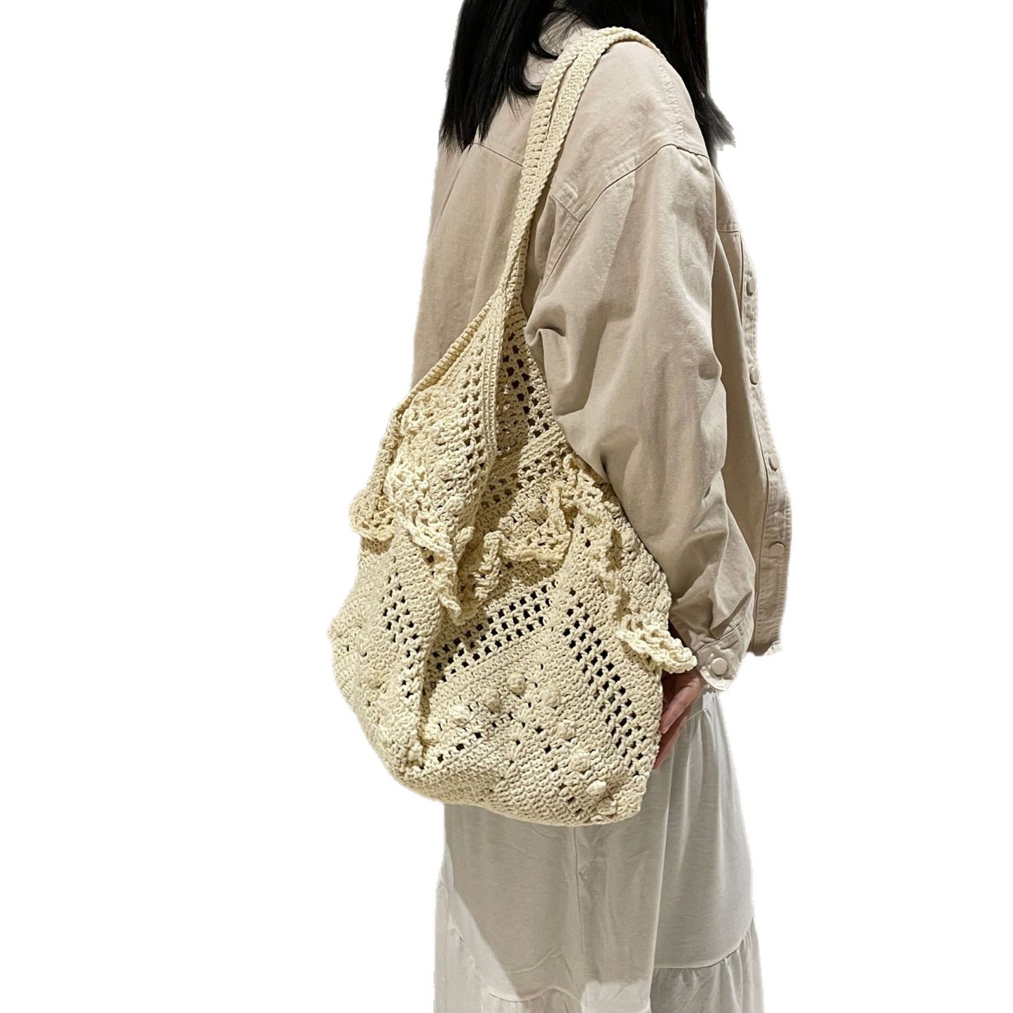 Hollow Straw French Lazy Style One Women's Shoulder Bag