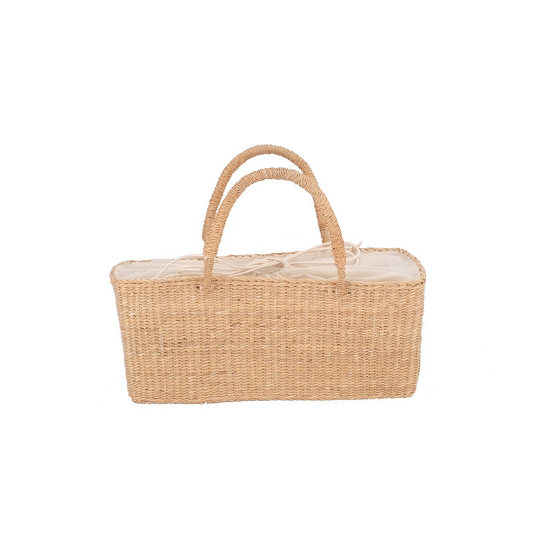 Women's Craft Straw Summer Frame Beach Woven Bags