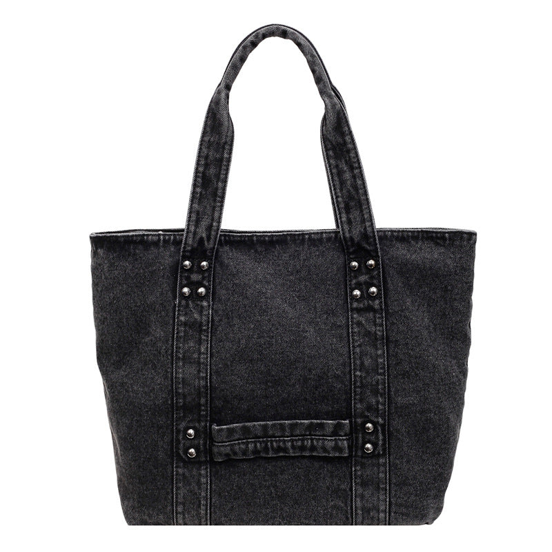 Women's Western Style Denim College Commuter Tote Bag