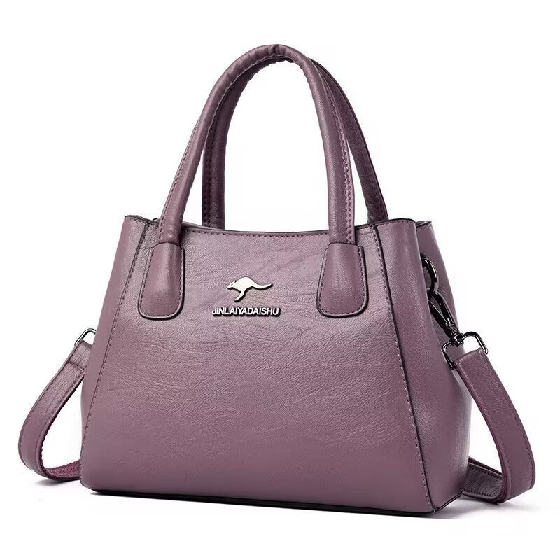 Women's Soft Leather Fashion Portable Mom Large Bags