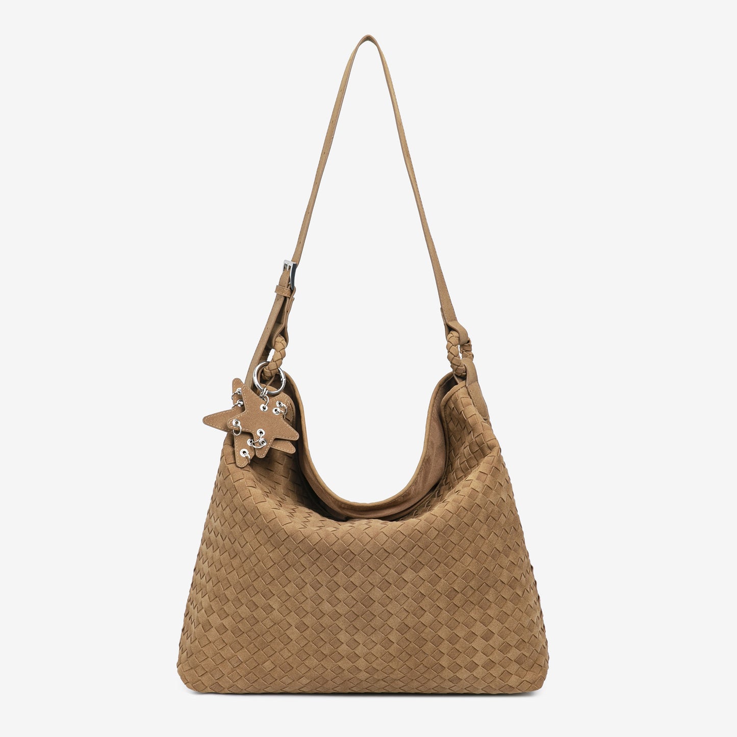 Suede Woven Design Simple Commute Large Tote Bag