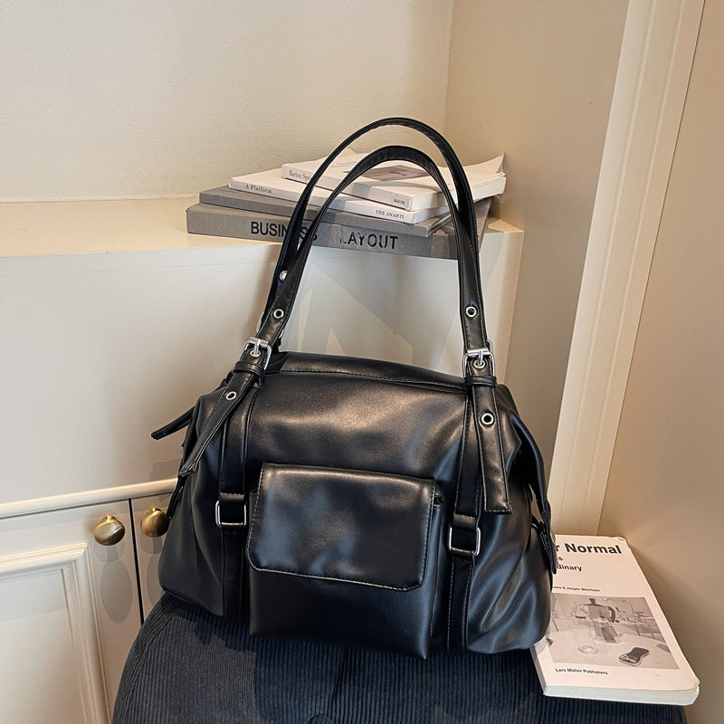 Capacity Soft Leather Underarm Street Fashion Hot Shoulder Bags