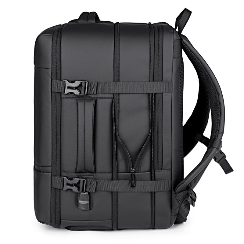 Men's Large Capacity Commuter Practical Scalable Printed Backpacks