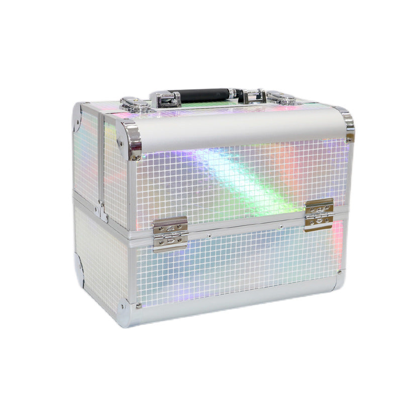 Portable High Sense Makeup Aluminum Alloy Tattoo Nail Manicure Cosmetic Case