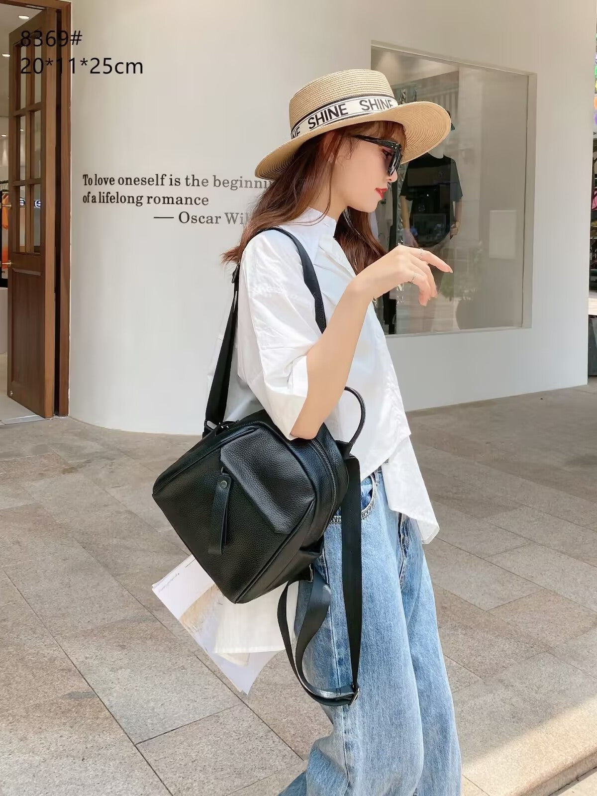 Women's Korean Soft Leather Fashion Artistic Women's Backpack