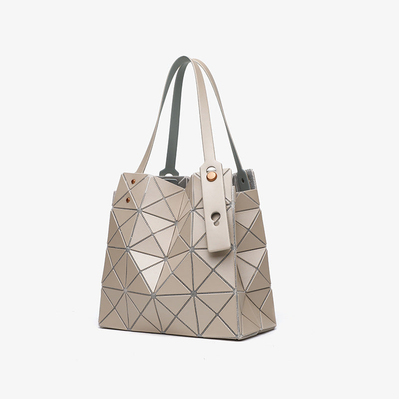 Women's Trendy Diamond Geometric Rhombus Box Triangle Glossy Handbags