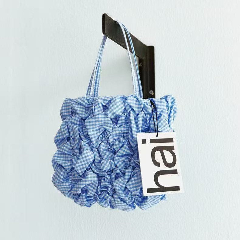 Women's Letter Summer British Design Pleated Mini Women's Handbag