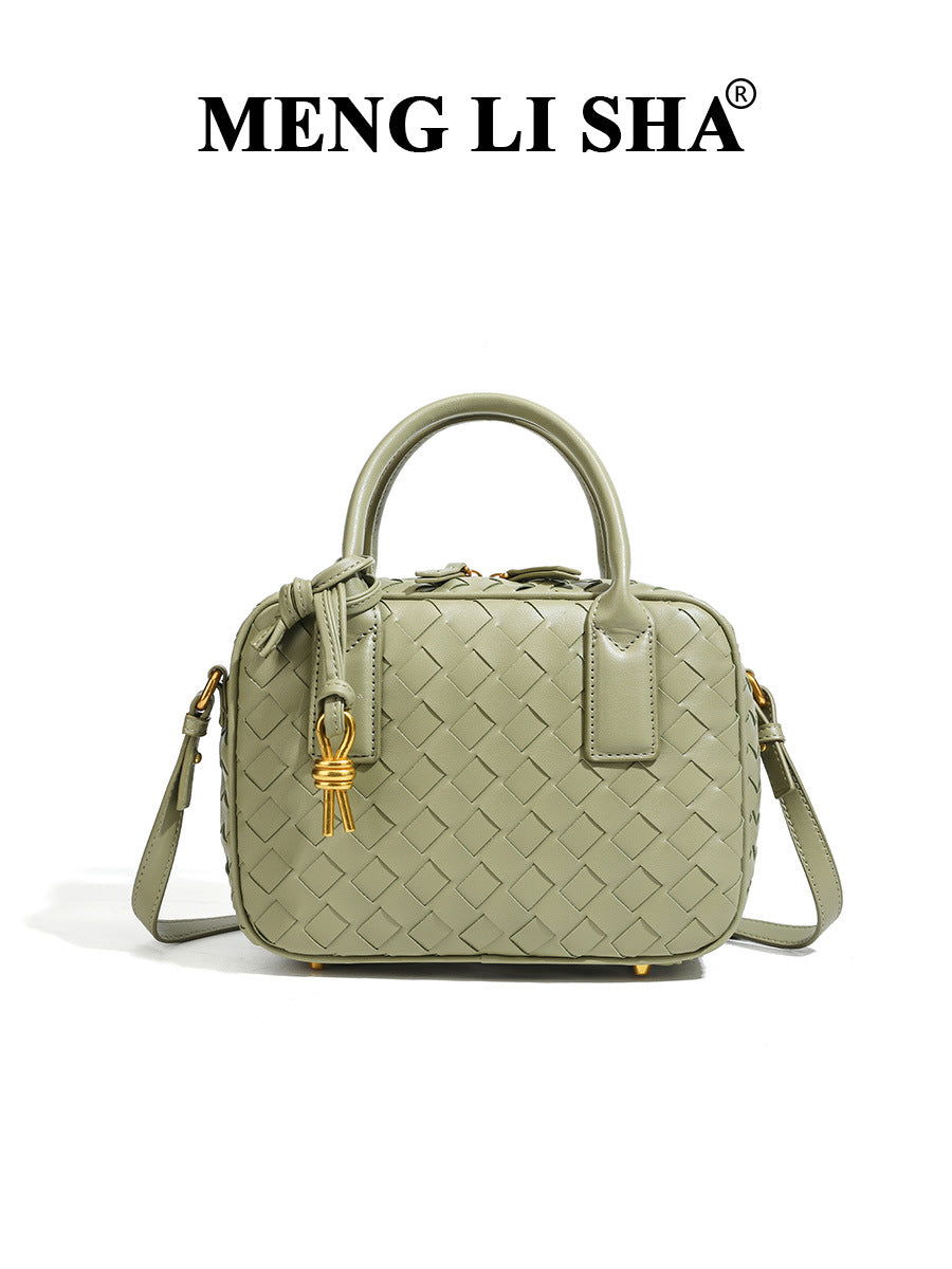 Large Capacity Boston Pillow Hand-woven Fashion Portable Bags