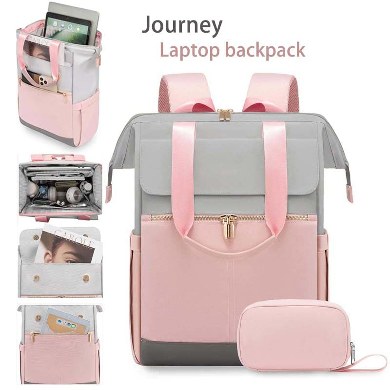 Durable Comfortable Women's Versatile Simple Cream Leisure Backpack
