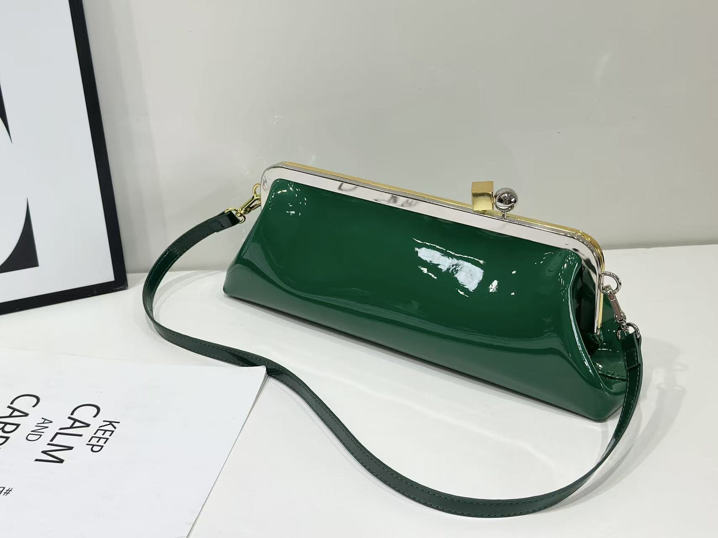 Women's Mirror Baguette Clutch Dress Garment Dinner Women's Shoulder Bag