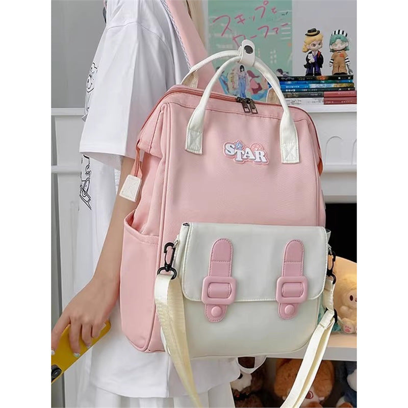 Junior High Female Large Capacity Primary Leisure Backpack