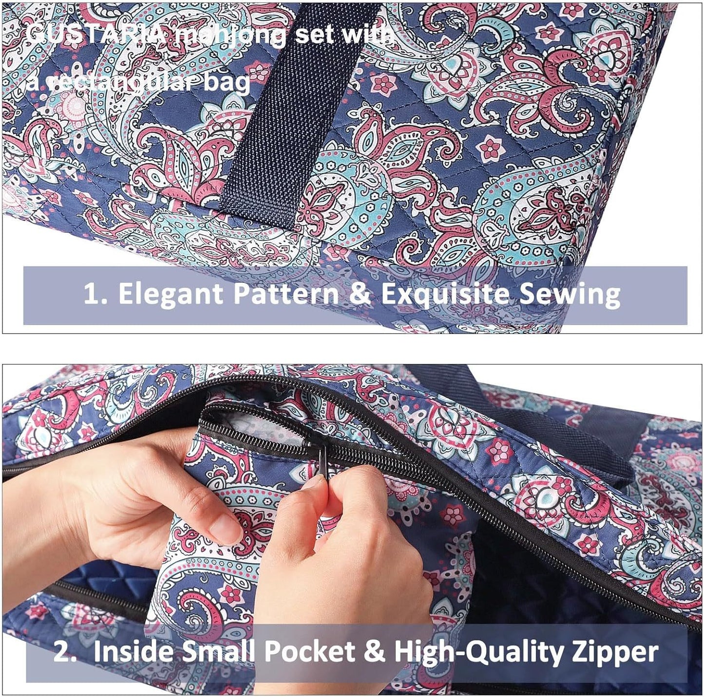 Large Capacity Mahjong Storage Multifunctional Portable Handbags