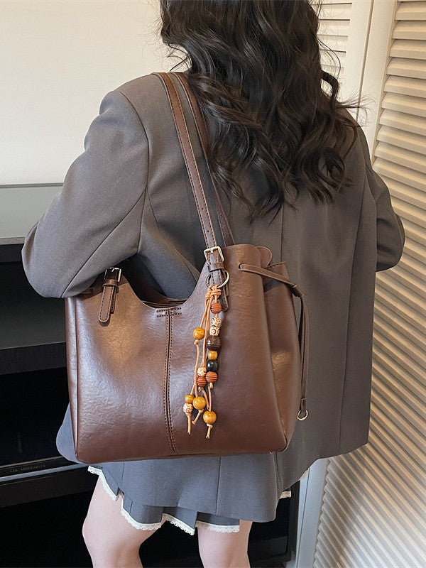 Women's Folding Big Advanced Texture Commuter Large Capacity Simple Women's Shoulder Bag