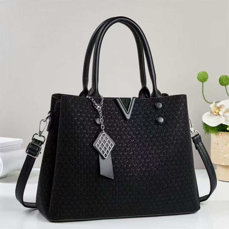 Texture Fashion Versatile Large Capacity Trendy Women's Handbag