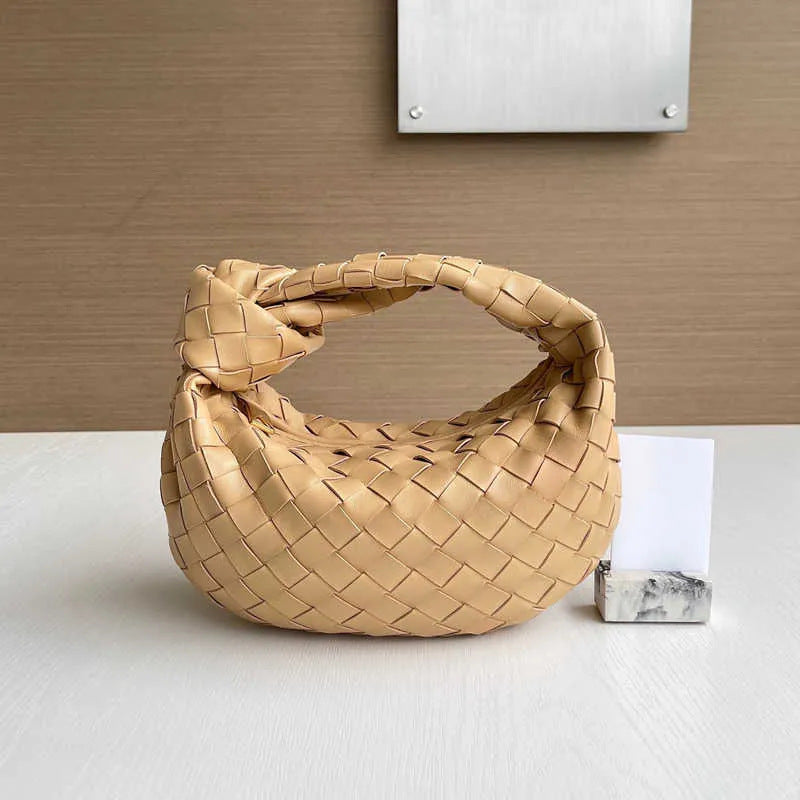 Women's Woven Fashionable Portable Dumpling Design Knotted Bags