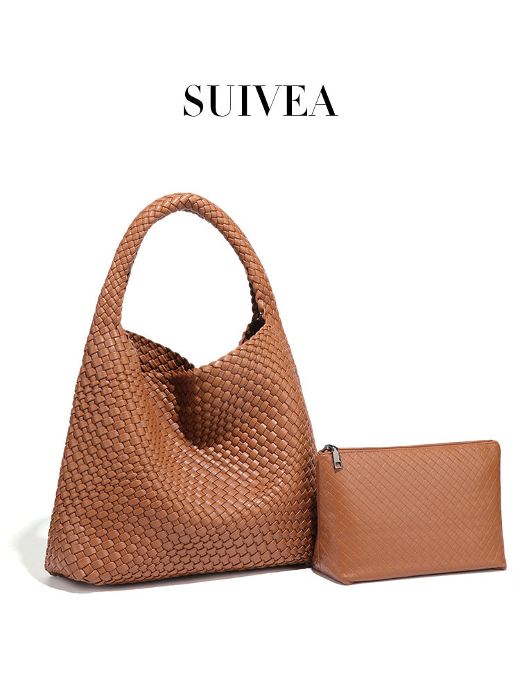 Women's Style Large Capacity Handmade Woven Trendy Vintage Women's Handbag