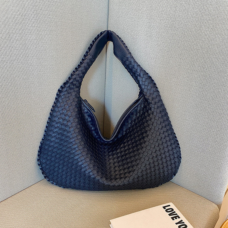 Women's French Style Woven Elegant Underarm Niche Tote Bags