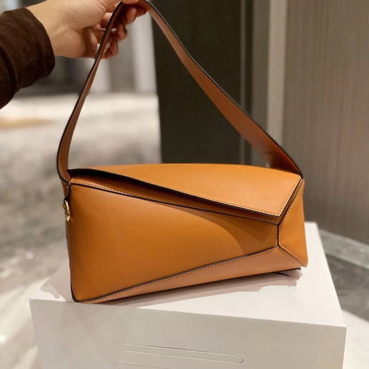 Slouchy Women's Geometric Stitching High-grade Pillow Underarm Bag