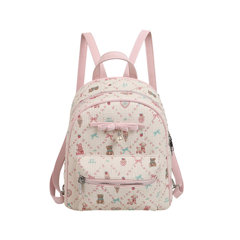 Women's Super Popular Fashion Bowknot Portable Versatile Women's Backpack