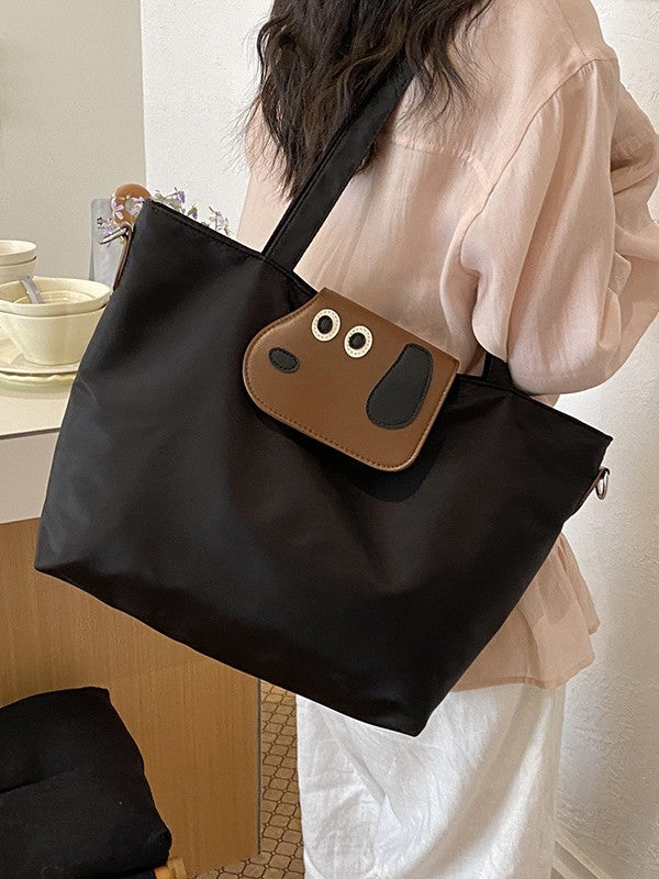 Women's Simple Large Capacity Totes Outing Commuter High-grade Tote Bag