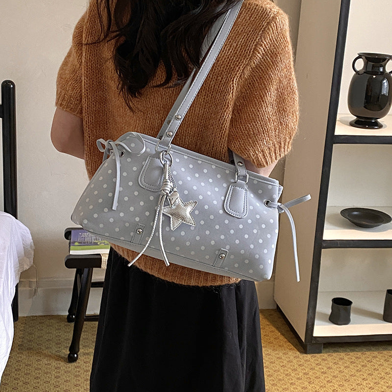 Women's Style Spring Carrying Advanced Polka Dot Underarm Fashion Women's Shoulder Bag