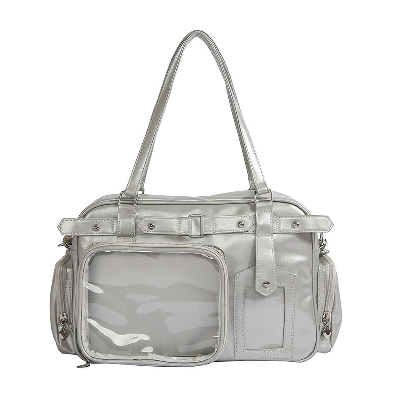 Bow College Style Uniform Two-dimensional Bar Women's Messenger Bag