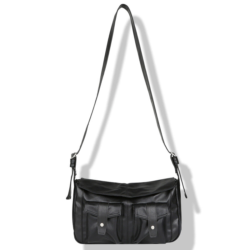 Retro Minority Soft Leather Neutral Street Men's Messenger Bag