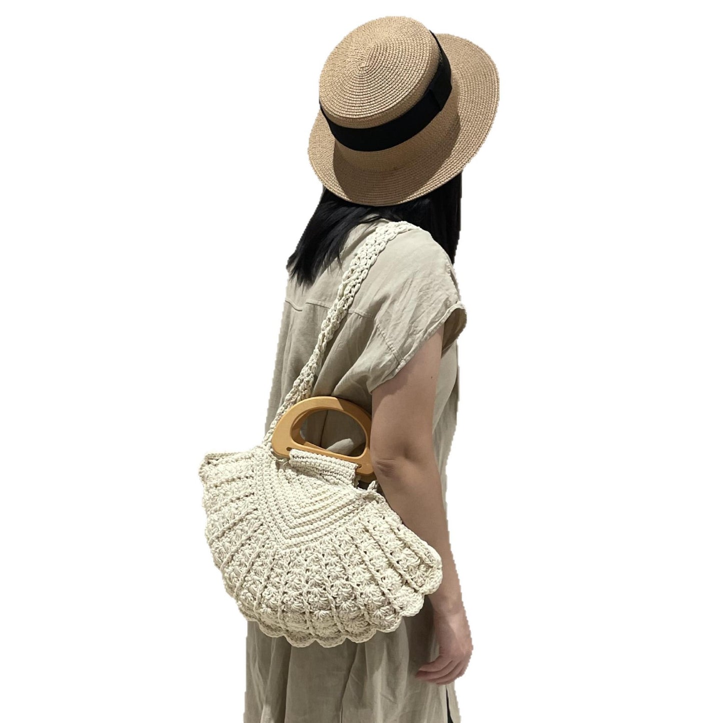 Women's Vacation Beach Large Capacity Niche Shell-shaped Women's Shoulder Bag