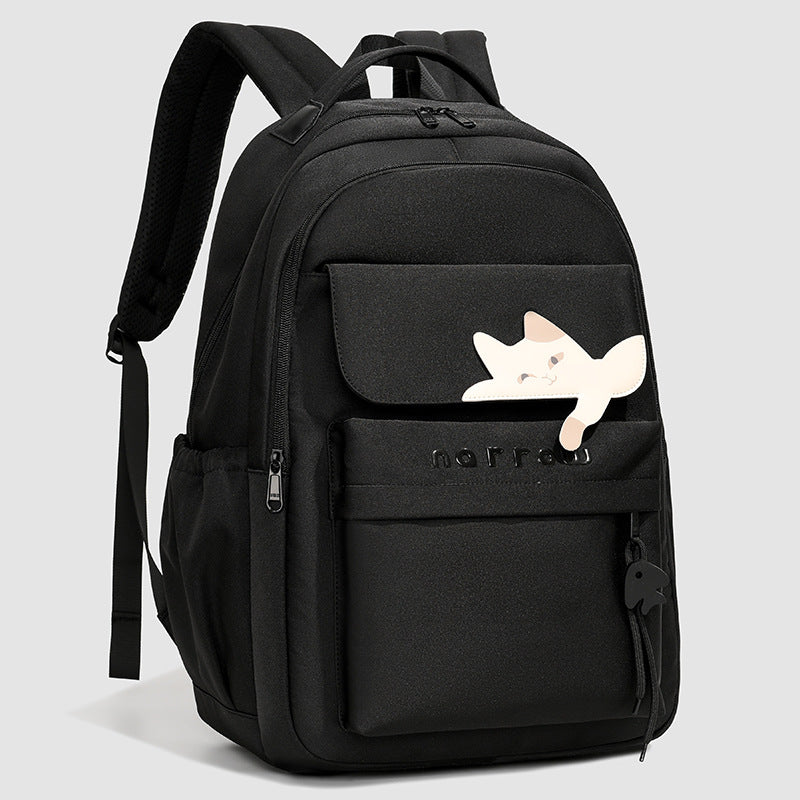 Women's Classic Solid Color Minimalist Style Simple Large Leisure Backpack