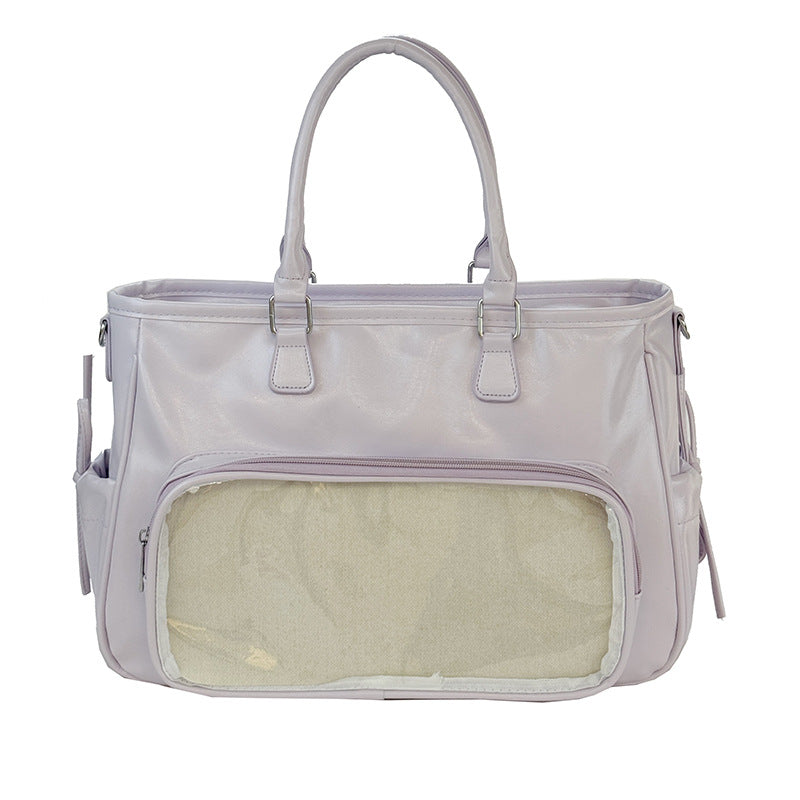 Women's Transparent Bar Cartoon Sweet Macaron Class Large Women's Backpack
