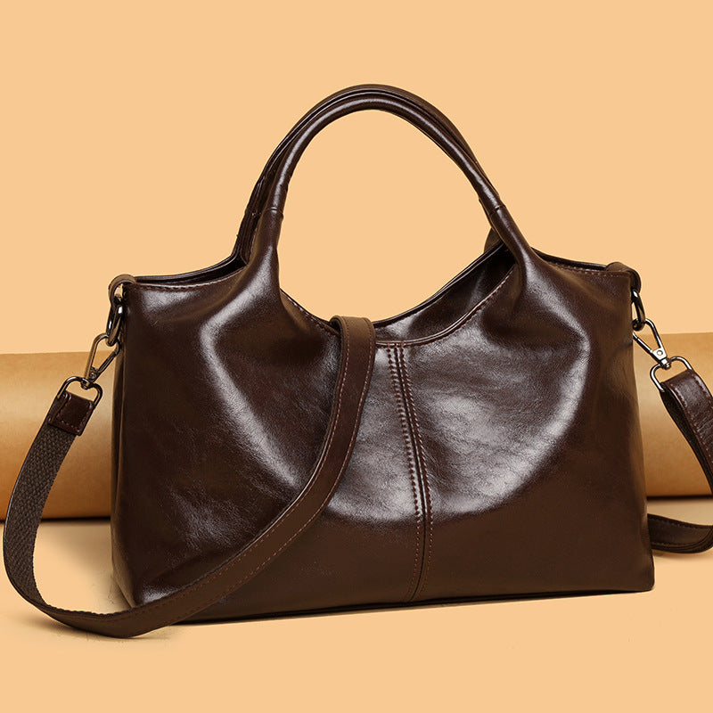 Women's Lightweight Simple Commuter Large Capacity Texture Soft Women's Shoulder Bag