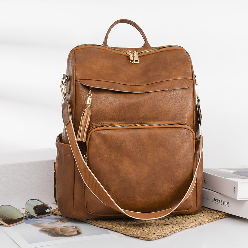 Elegant Women's Retro Large Capacity Brown Bags