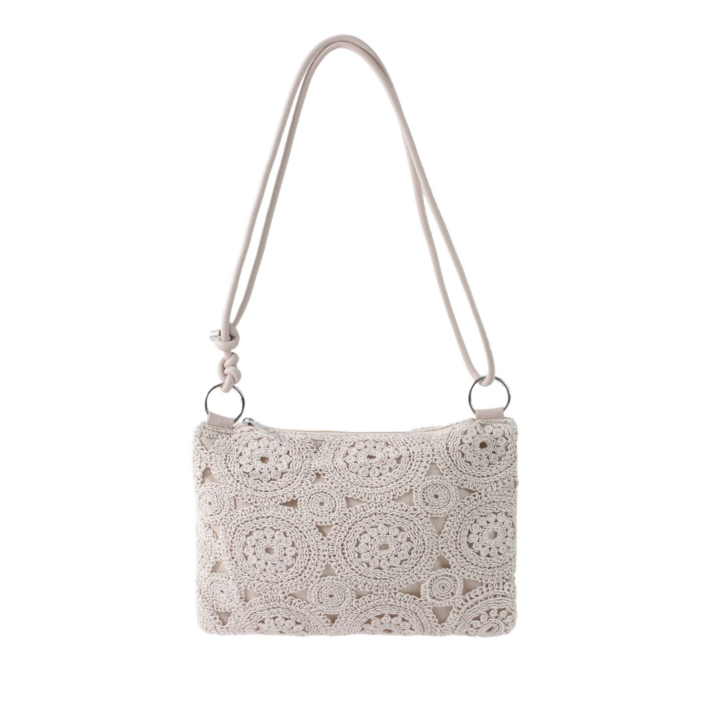 Women's Lace Woven Fashion Cotton Underarm Vacation Women's Shoulder Bag