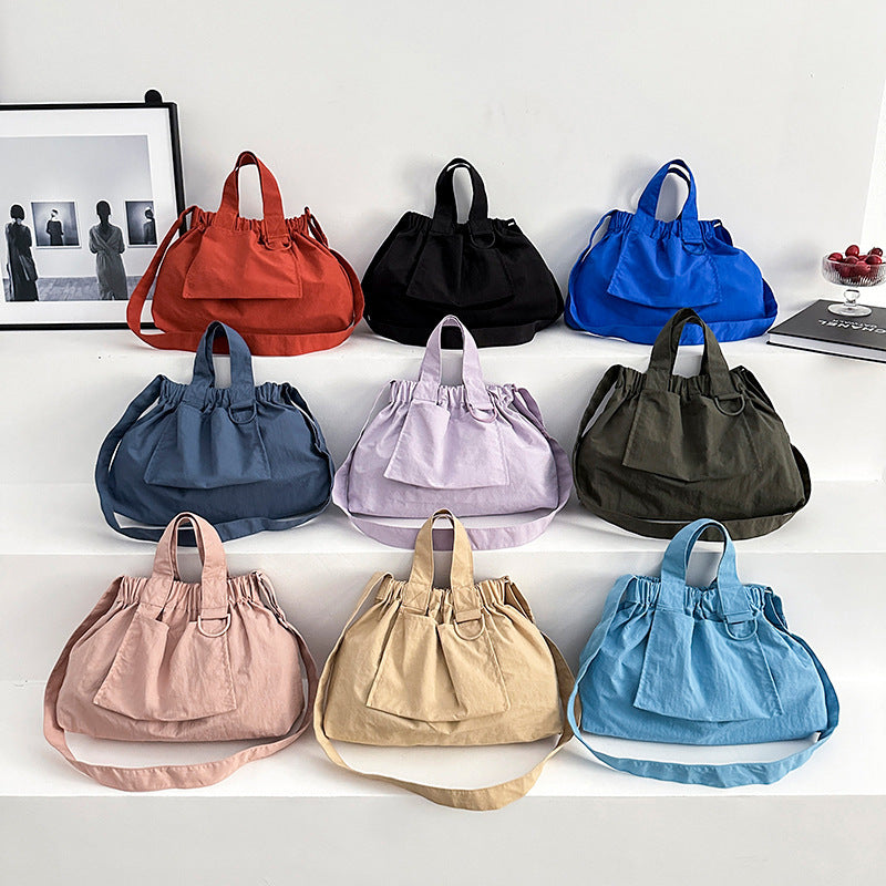 Women's & Men's Singapore Dumpling Foldable Portable Soft Nylon Hand Bags
