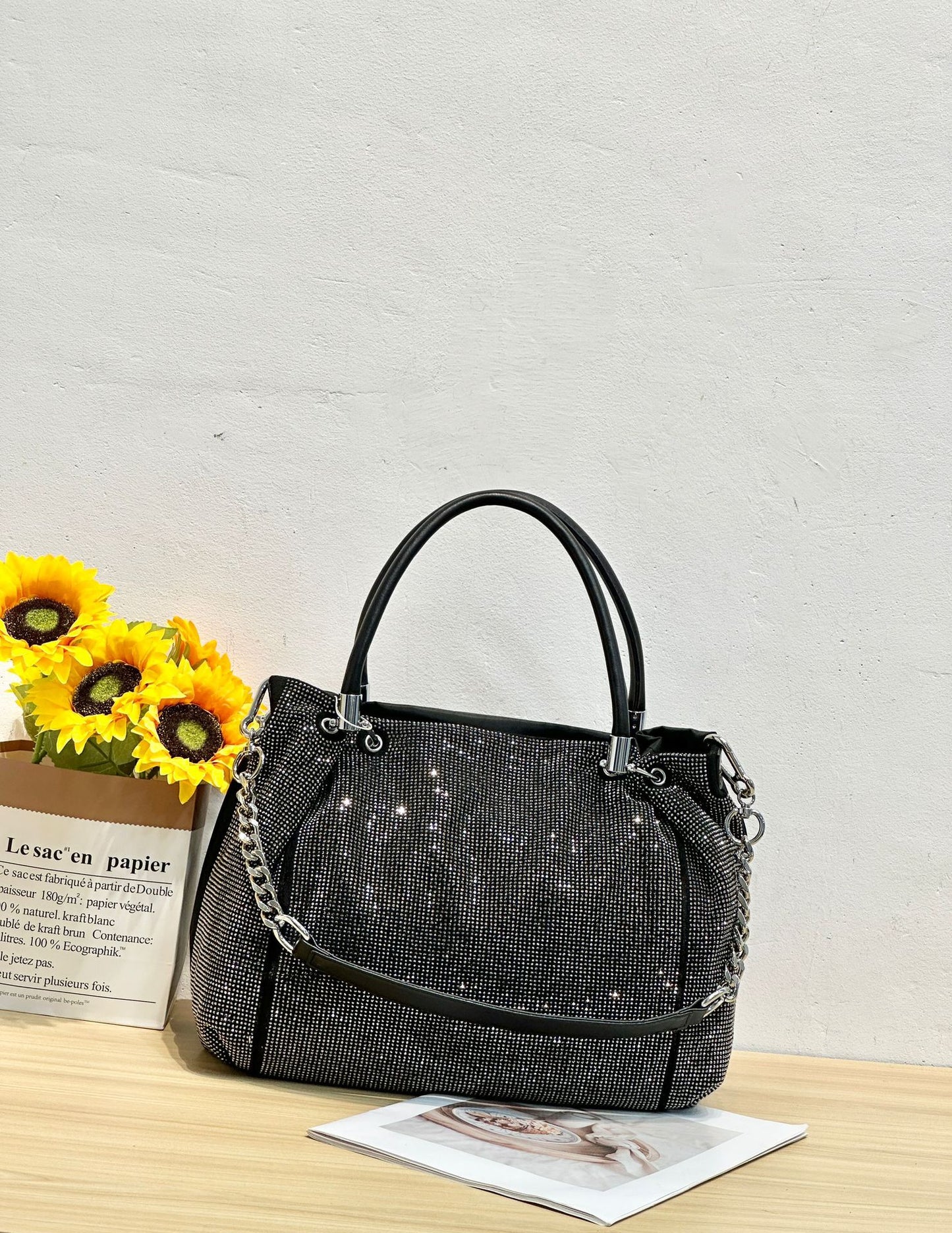 New Fashion Chain Versatile Exquisite Rhinestone Handbags