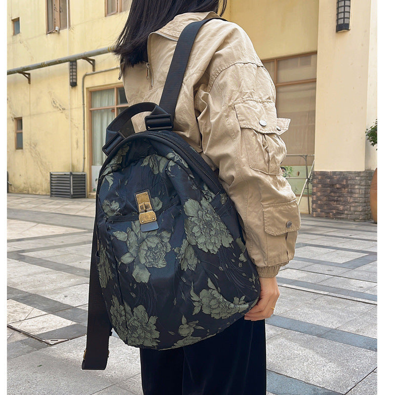 Women's National Trendy Style Portable Leisure Multifunctional Women's Backpack