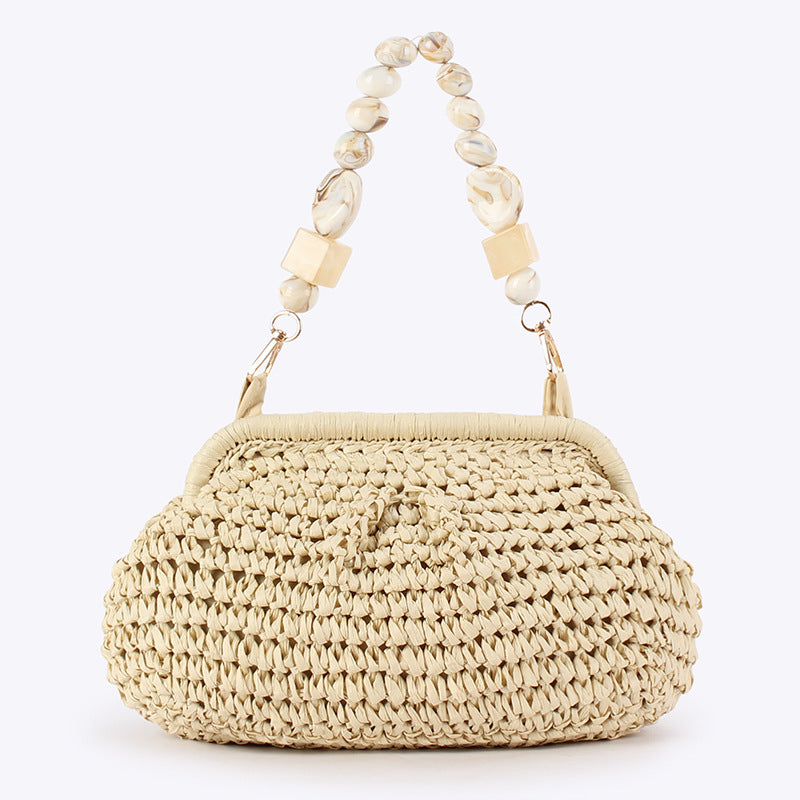 Women's Straw Fashion Personality Woven Seaside Vacation Daily Senior Women's Handbag