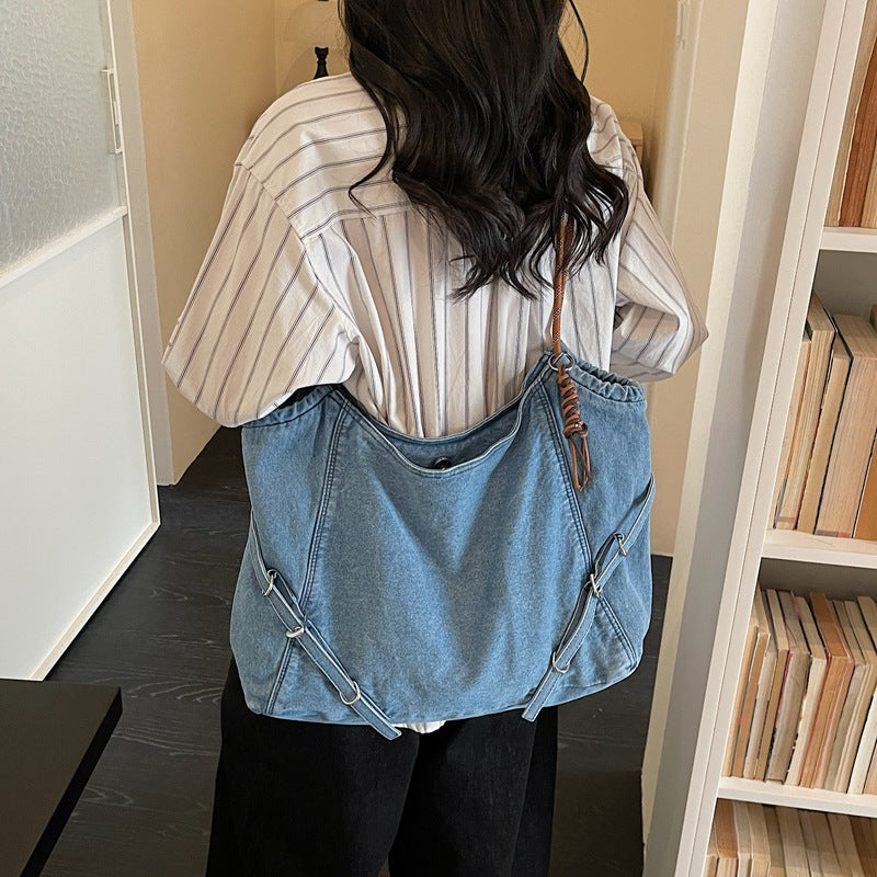 Women's Denim Fashion High-grade Large Capacity Commuter Bags
