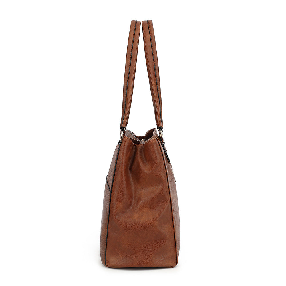 Large Capacity Compartment Work Single Solid Tote Bags