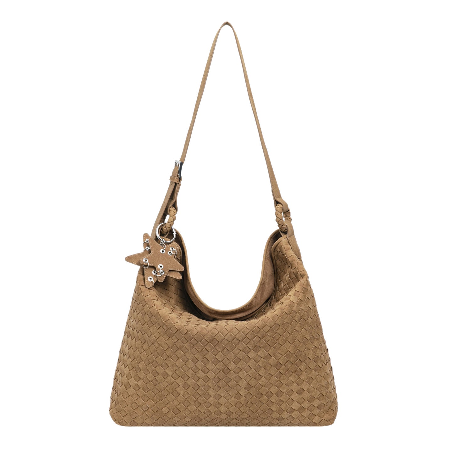 Suede Woven Design Simple Commute Large Tote Bag